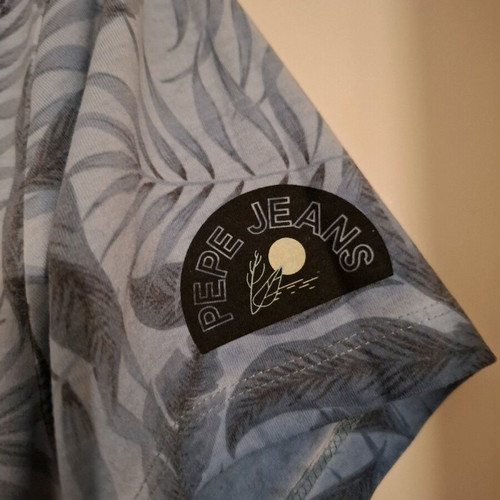 Pepe Jeans men's T-shirt XL like new, gray and turquoise