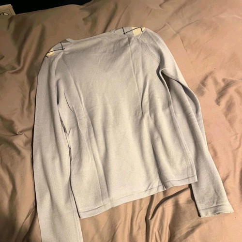 Knitted sweater like new with rhombus pattern, size M