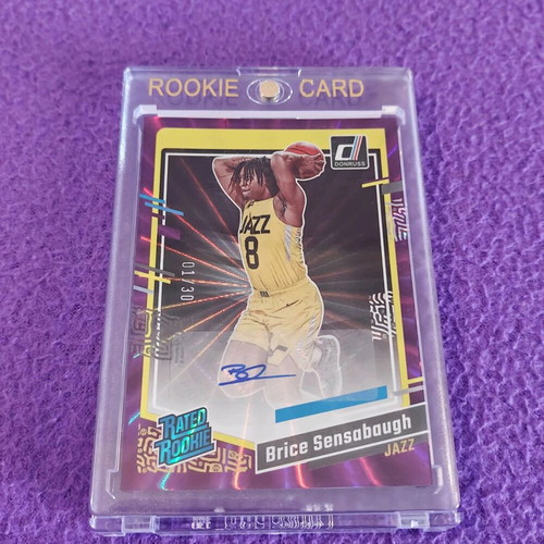 Brice Sensabaugh Rated Rookie Purple Holo Autograph Basketball Card 23-24 Donruss Panini new