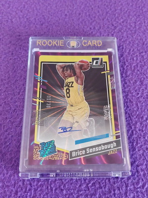 Brice Sensabaugh Rated Rookie Purple Holo Autograph Basketball Card 23-24 Donruss Panini new