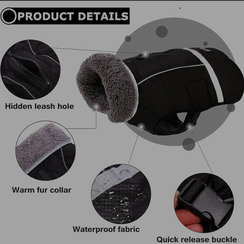 DogLemi warm winter dog coat new, waterproof and windproof