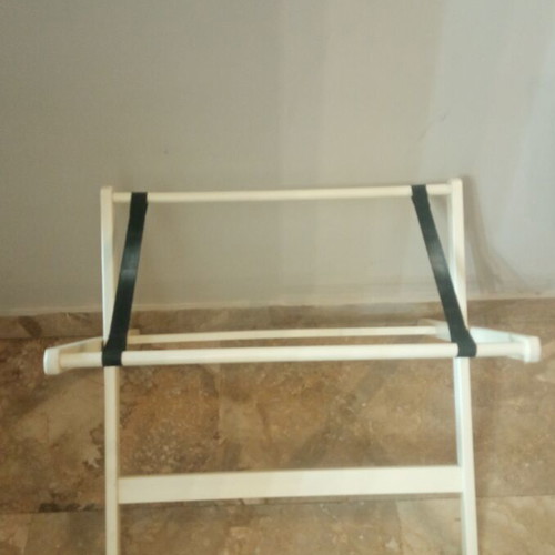 Wooden tray with folding stand used
