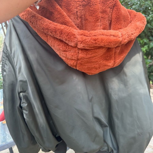 Zara Bomber jacket like new, green, size M