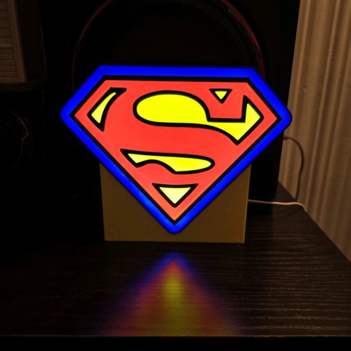 3D Printed Superman Lamp new with USB cable