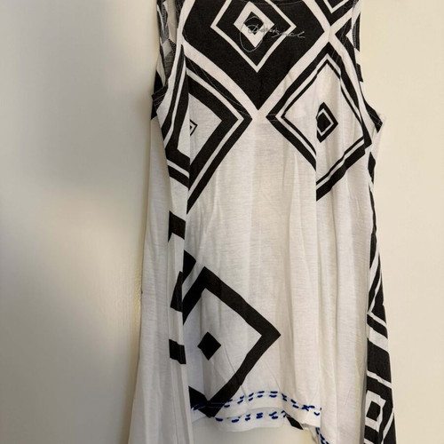 Desigual women's asymmetrical sleeveless floral blouse tunic size S like new