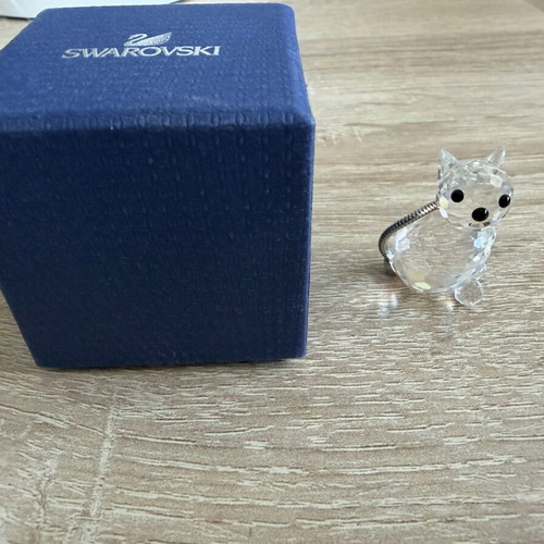 Swarovski Silver Crystal Miniature Cat model 7659 NR 031 new