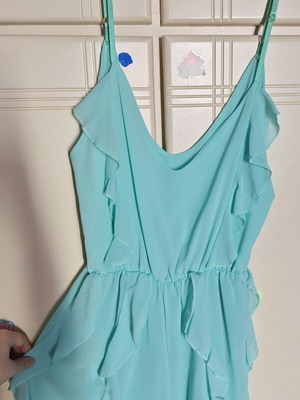 Turquoise Salopette Decoro like new, adjustable straps, small/medium