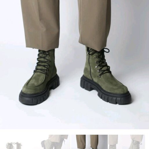 Vassilis Tsitsivas Edra boots green suede like new, size 37