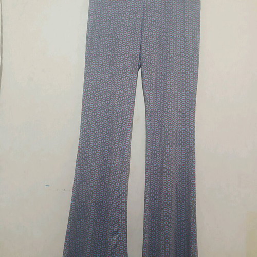 Elastic pants size L like new, multicolor, bell-bottom
