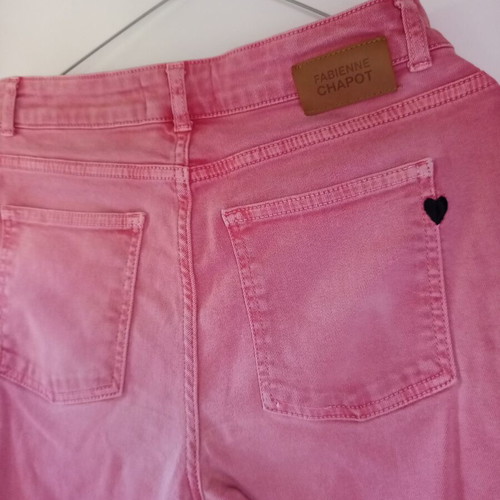 Fabienne Chapot Thea Wide Leg Jeans pink like new