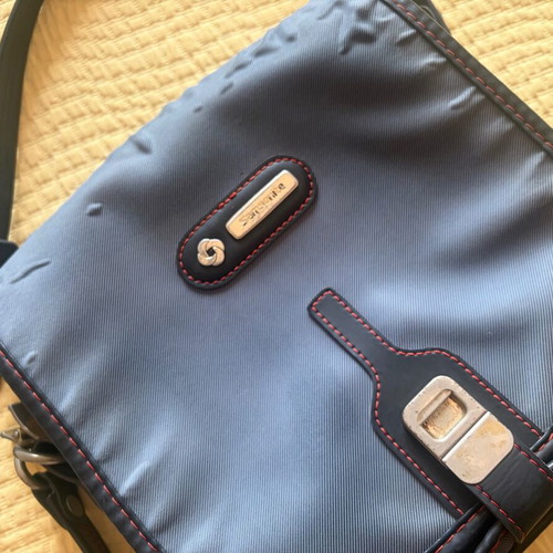 Samsonite vintage shoulder bag used, black and gray