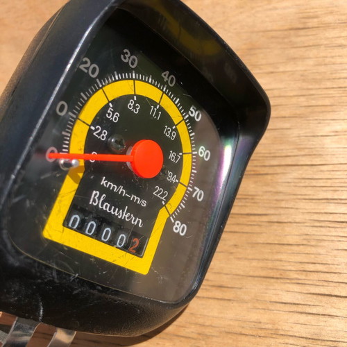Blaustern Bicycle Speedometer new with minor scratches and crack