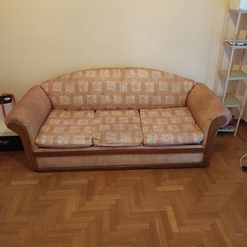 Three-seater sofa bed used
