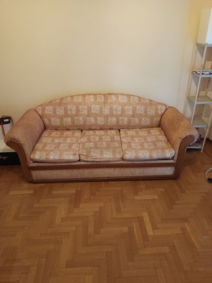 Three-seater sofa bed used