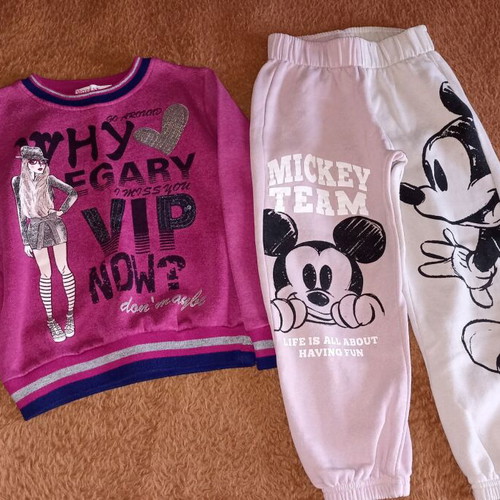 Zara girls' tracksuit set like new, size 6-7 years, pink and purple