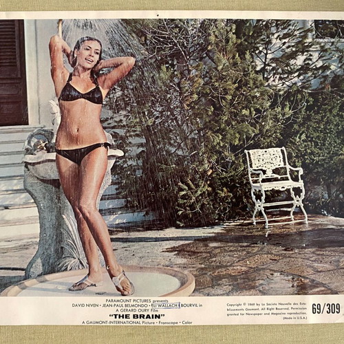 Collection of 7 Authentic Vintage Lobby Cards 1968-1969 with Censorship Stamps