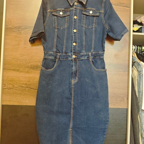 Shein denim dress dark blue like new, size XL