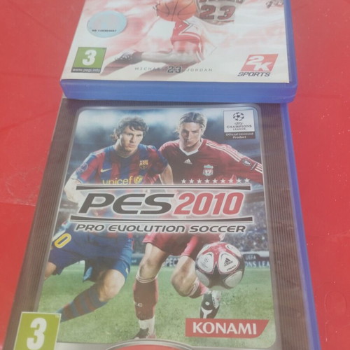 NBA 2K11 and Pro Evolution Soccer 2010 PS2 games used, sports