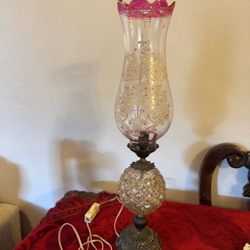 Large vintage table lamp used