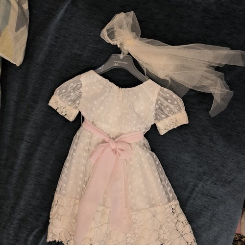 Makis Tselios Christening Dress Ivory For 1 Year Old New