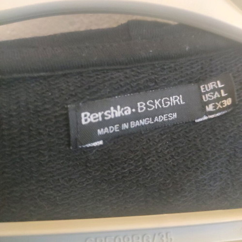 Bershka thin hoodie jacket like new, black, size L