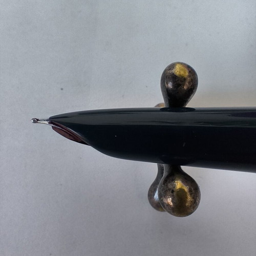 Parker 21 fountain pen made in USA, blue resin and stainless steel cap