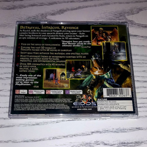 Legacy of Kain Soul Reaver PS1 game like new, US NTSC