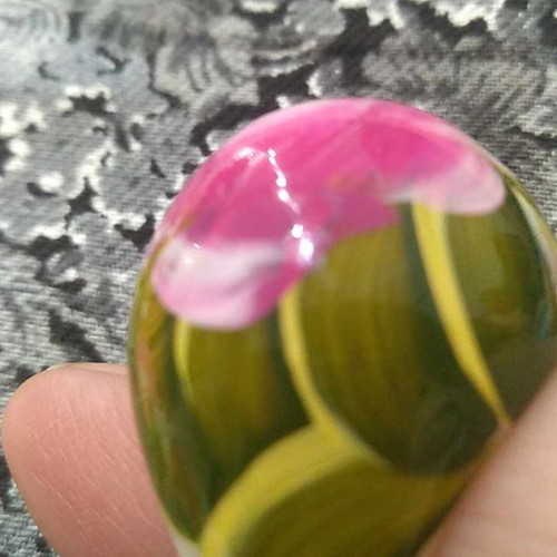 Acrylic ring used, bubble design, size 52