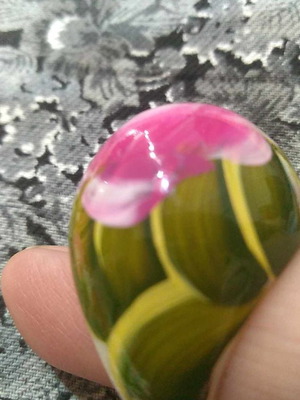 Acrylic ring used, bubble design, size 52