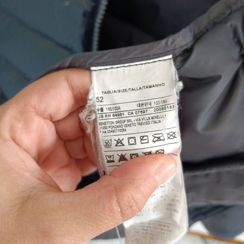 Benetton men's jacket used, size 52 (L-XL), blue with defects