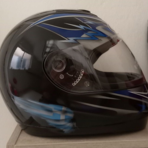 Motorcycle helmet, size Medium, custom airbrush design