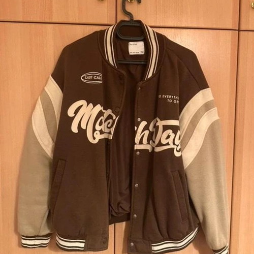 Jacket college beige brown Bershka used No L