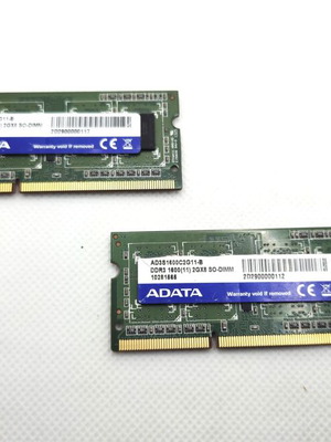 ADATA DDR3 2GB 1600MHz SO-DIMM Laptop RAM like new, 2-piece set
