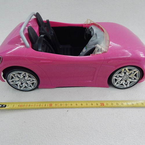 Barbie Mattel pink children's toy car used, broken windshield