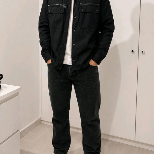Zara black waterproof jacket overshirt S like new
