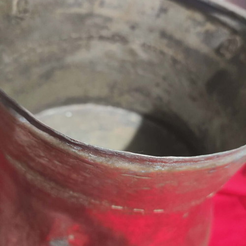 Copper cauldron used, large, hand-forged