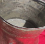 Copper cauldron used, large, hand-forged