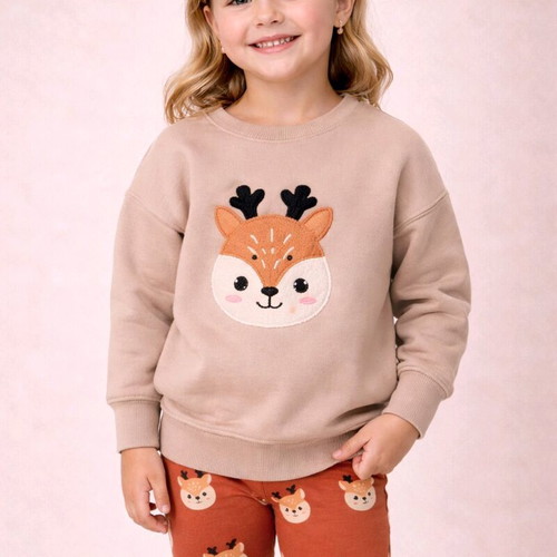 Baby clothing set sweatshirt and leggings new with deer design