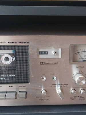 Akai GXC-725D vintage cassette deck with wood cabinet