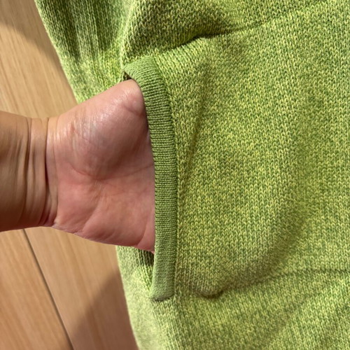 Ulla Popken cardigan used, spring, with hood and pockets, green, size 9XL