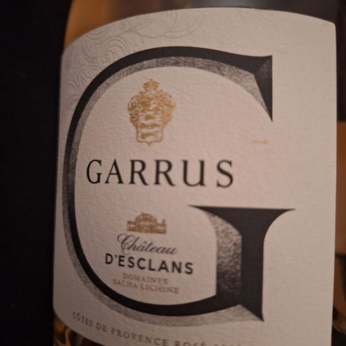 Garrus Château d’Esclans rosé wine new 750ml