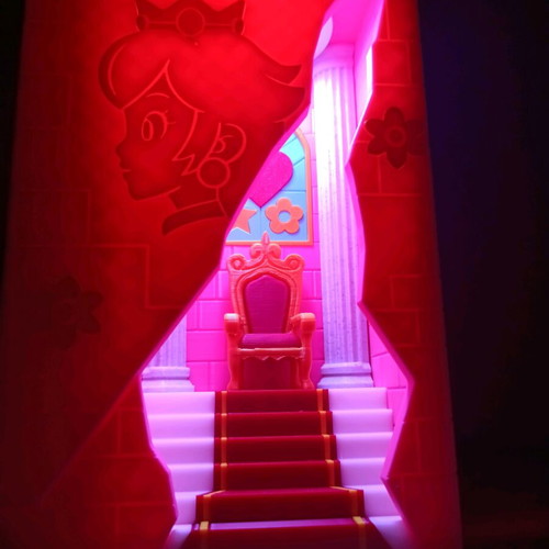 Princess Peach Castle lamp like new with RGB effects