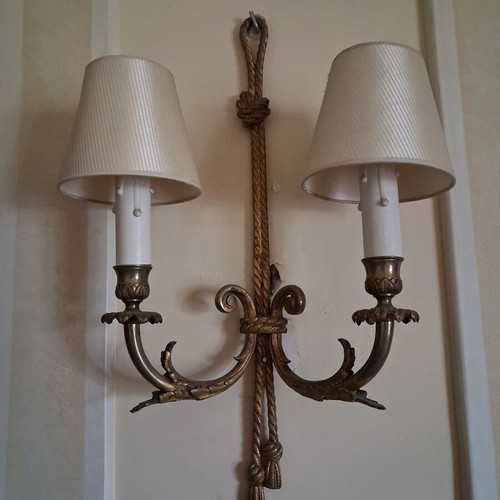 French wall lights like new, pack of 2, 1870