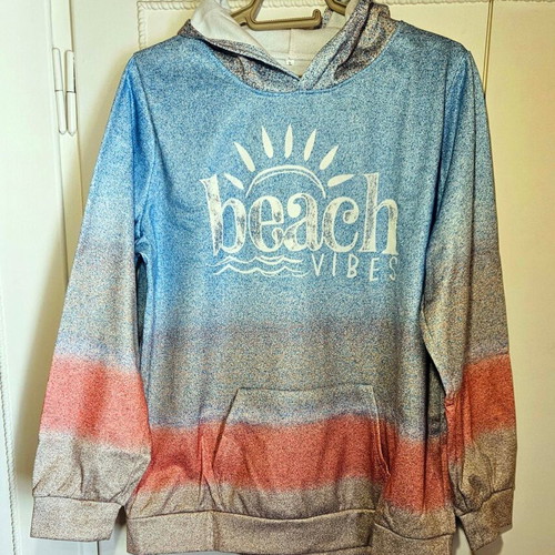 Beach Vibes sweatshirt multicolor size L like new