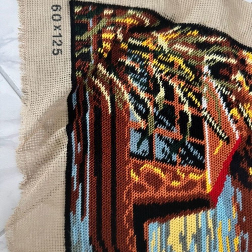 Diamant embroidered canvas used 60x125