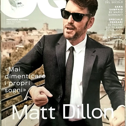 GQ Italia τεύχος 208 Μάρτιος 2017 σαν καινούργιο με Matt Dillon