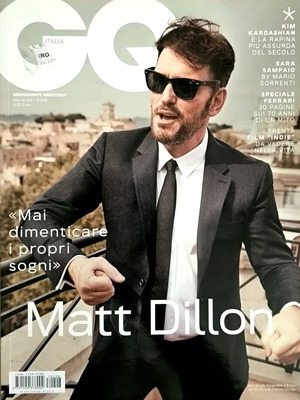 GQ Italia τεύχος 208 Μάρτιος 2017 σαν καινούργιο με Matt Dillon