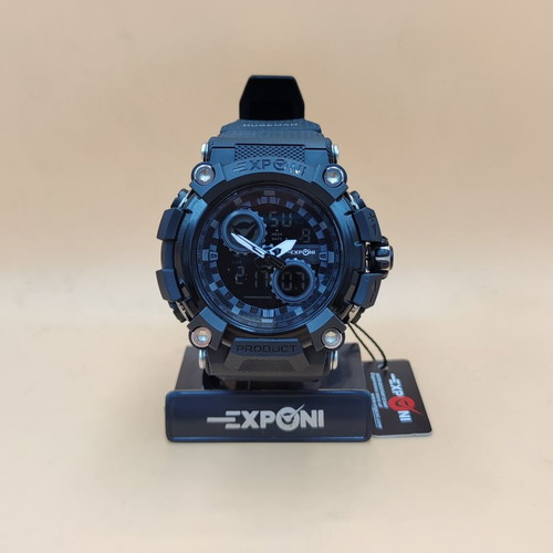 Exponi men's watch black, like new, analog and digital