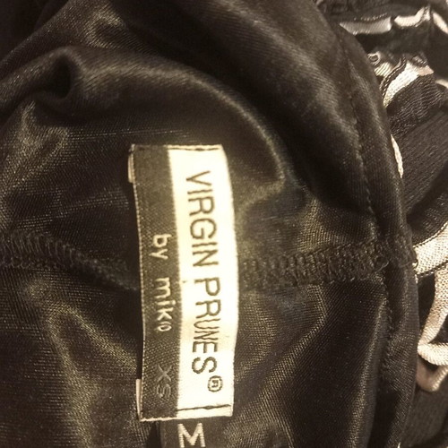 Virgin Prunes mini dress medium black with white details like new