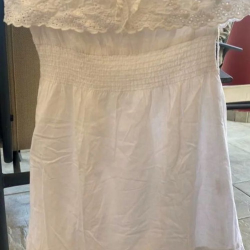 White dress with lace used, size M
